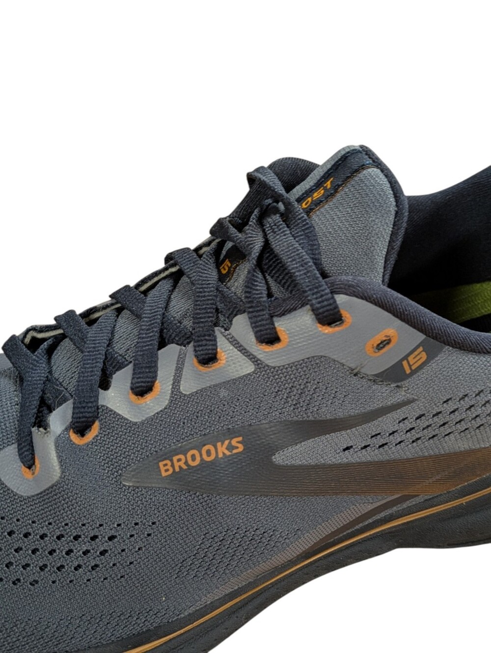 Brooks Ghost 15 Mens Running Sneakers Blue Size 12 - Picture 6 of 13